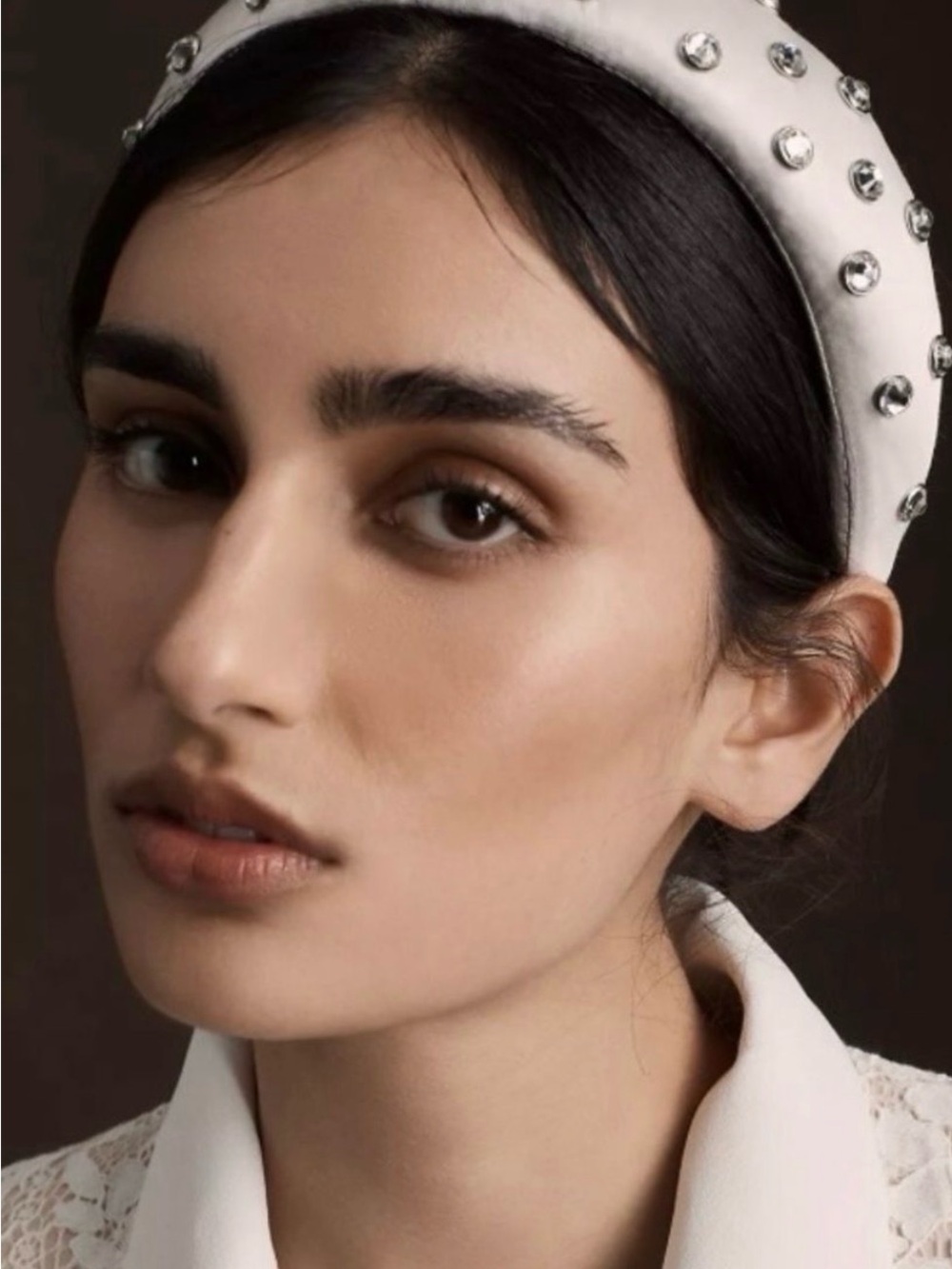 Loeffler Randall Satin Jeweled Headband - Women Accessories